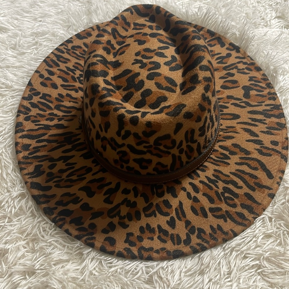 Leopard fedora western hat